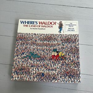 Where's Waldo 1990 The Land of Waldo 550 Interlocking Puzzle 18" x 24" NEW